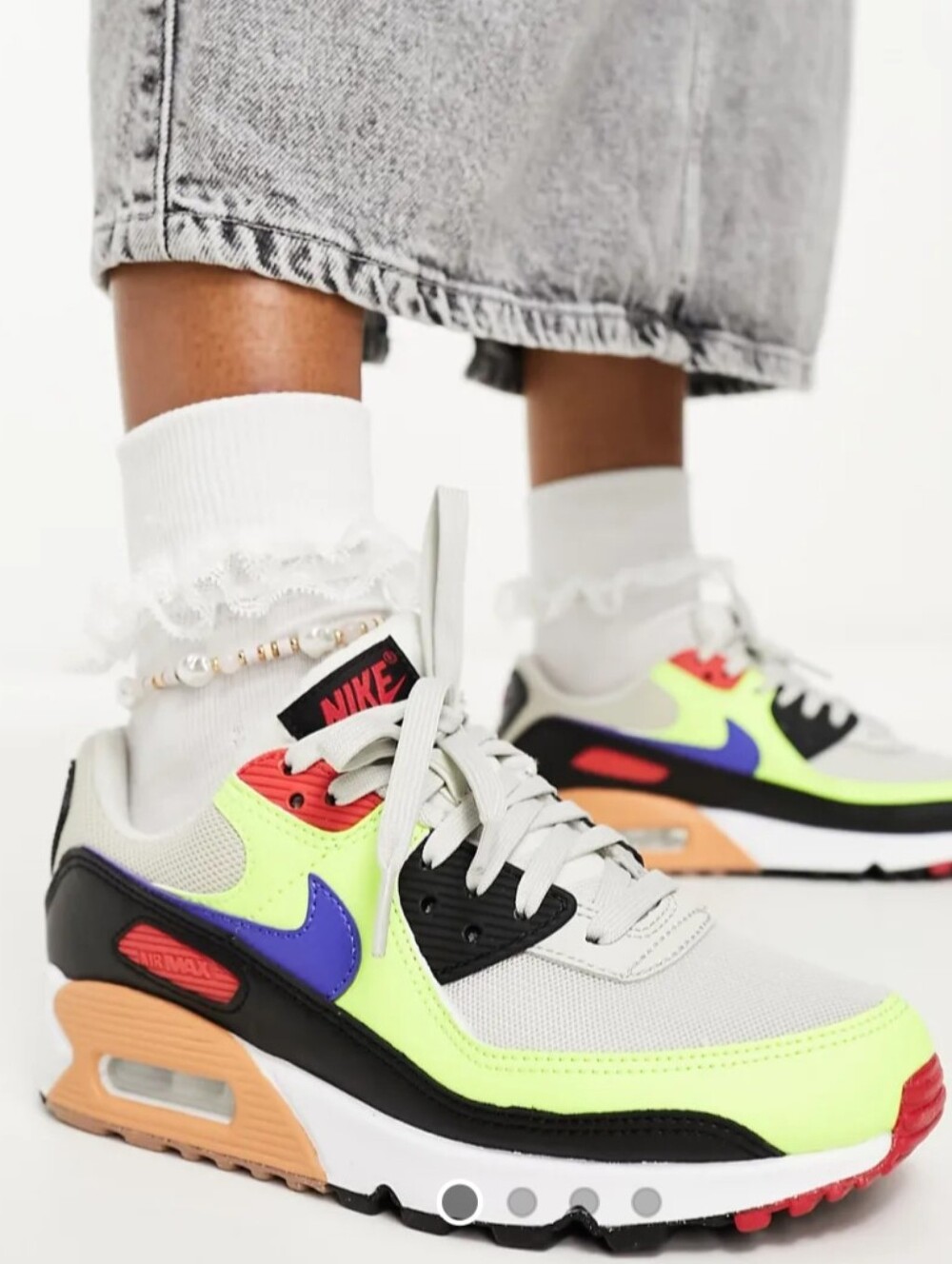 Nike Wmns Air Max 90 'Volt Light Bone Ultramarine'